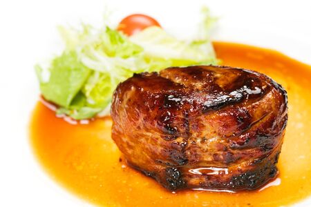 Filet mignon with vegetablesの写真素材