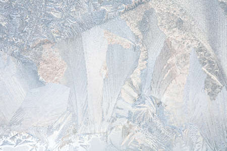 Frosty natural pattern on winter window