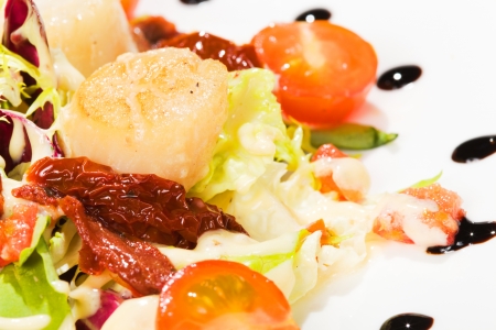salad with shrimpsの写真素材