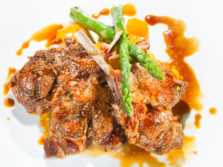 lamb with vegetablesの写真素材