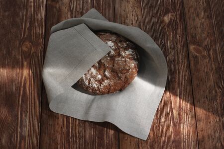 fresh bread on the wooden