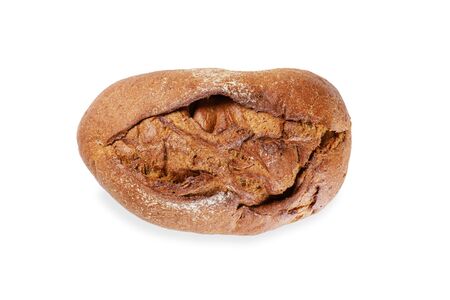 Freshly baked bread isolated on white background. Top view
の写真素材