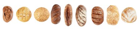 Bread isolated on white. Top view
の写真素材