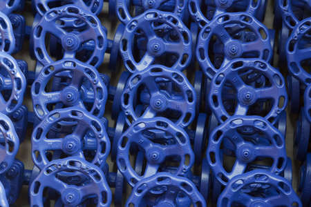 Industrial valves ready for dispatchの写真素材