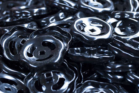 Background from hand wheels for industrial valvesの写真素材