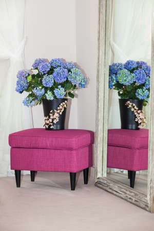 Interior of the big shop of fashionable clothesの写真素材