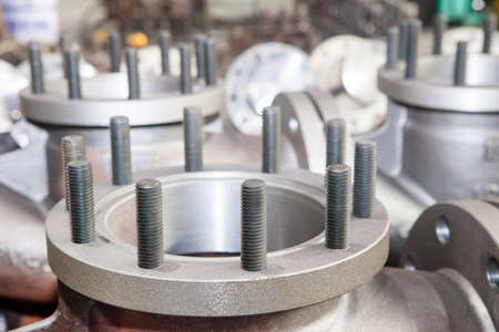 Industrial background from part of valves for power, oil or gas industry