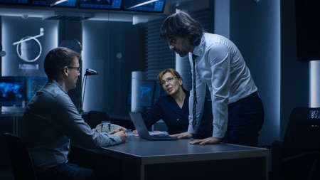Male and Female Special Service Agents Interrogate Young Suspect in Cyber Crimes, Officer Looses...
