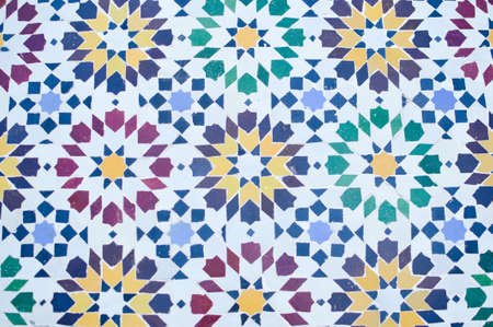 Amazing colorful illustration of traditional Moroccan mosaic patternの写真素材