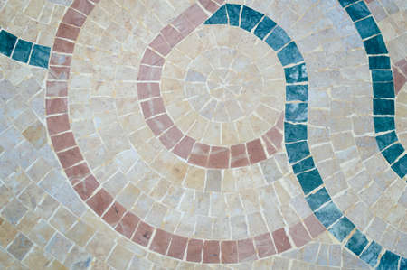 Closeup on colorful moroccan mosaic wall as a beautiful background. art and craftの写真素材