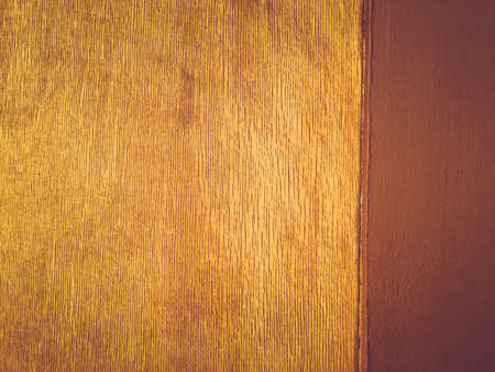 Natural wooden background with golden surface abstract textureの写真素材