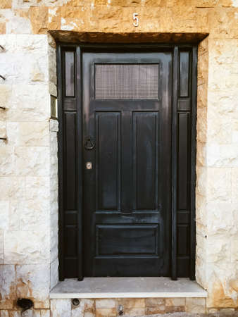 Abstract picture of old building retro door background