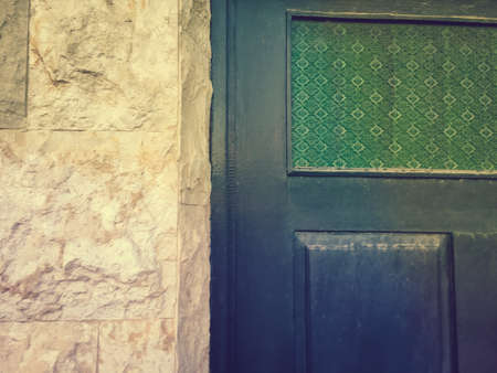 Abstract picture closeup of old building retro door backgroundの写真素材