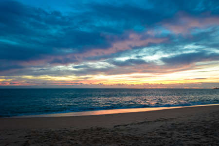 Bright sea sunset outdoor backgroundの写真素材