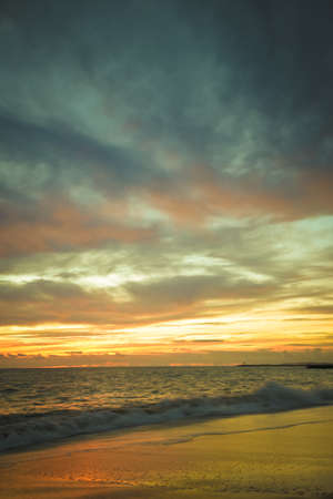 Bright sea sunset outdoor backgroundの写真素材
