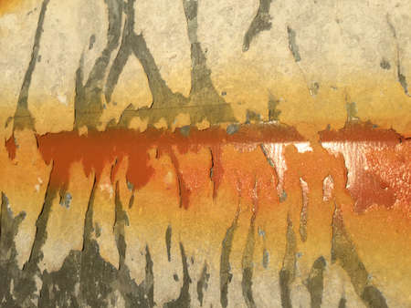 Vintage grungy background of galvanized rusty metal wall texture surfaceの写真素材