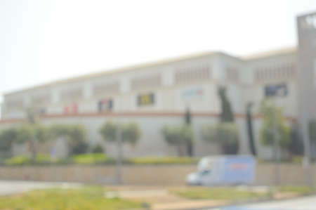 Blurred building abstract sunny outdoors backgroundの写真素材