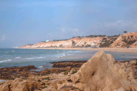 Travel holiday vacation background. Beautiful beach coastline natural surface outdoorsの写真素材