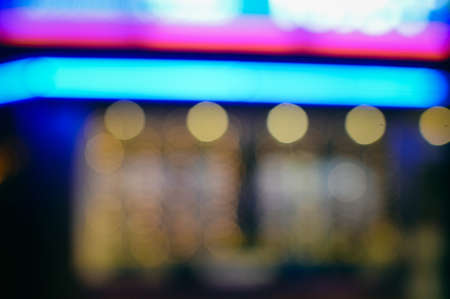 Blurred Background With Natural Abstract Bokeh And Bright Magic Lightsの写真素材