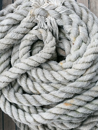 Background texture of coiled marine or nautical rope