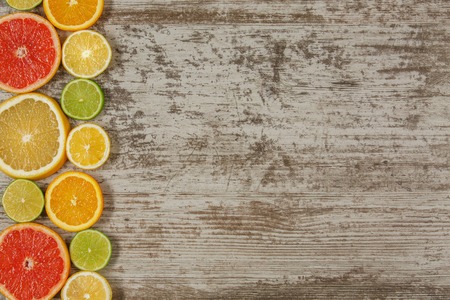 Background with copy space from citrus fruitsの写真素材