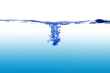 Cold water splash. Isolated in white backgroundの写真素材