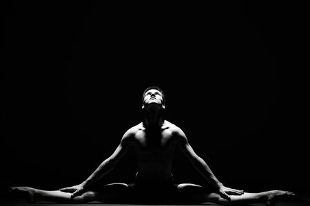 Creative picture with dancer in motion - Black and white imageの写真素材