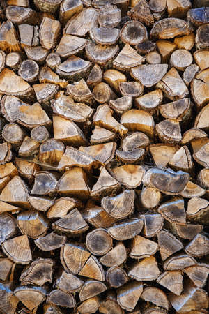 Woodpile from big logs - Background And Texture