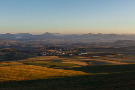 Top view of small town in Spainの写真素材