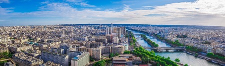 View of the Seine from the Eiffel tower. Paris, France.の写真素材