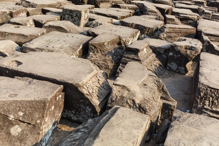 Huge grey stones of different shapes and sizes
