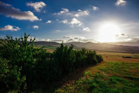 Picturesque landscape of Spain with cloudy sky