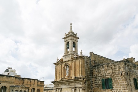 Architectural elements on old buildings in Malta - Valettaの写真素材