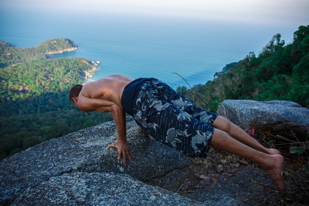 Man doing yoga