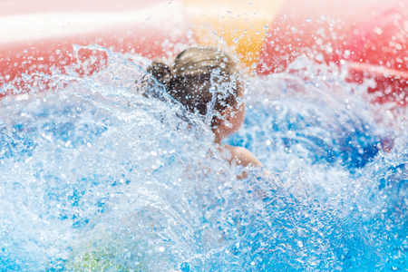 Jump into the waterの写真素材