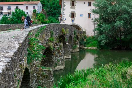 Beautiful landscape with bridgeの写真素材