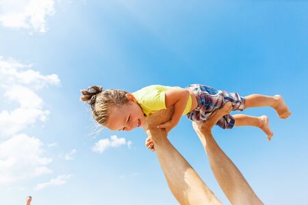 Flying boyの写真素材