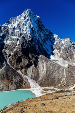 Lake with clear water in the mountainsの写真素材