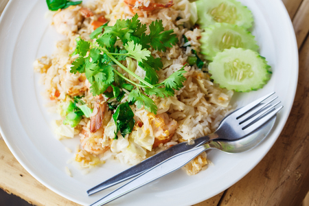 rice with seafoodの写真素材