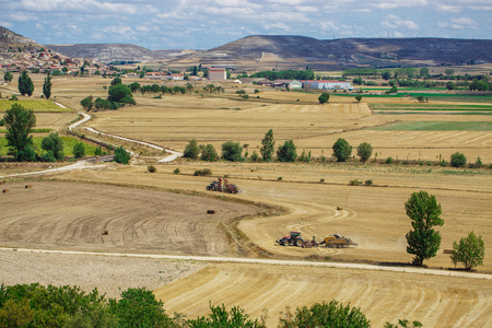 Beautiful natural landscape on camino de santiagoの写真素材