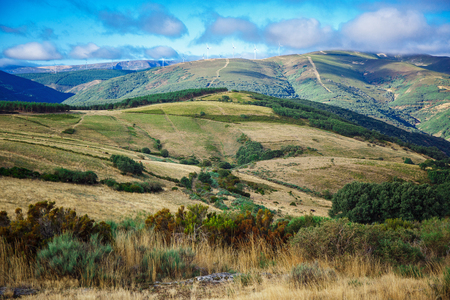 Beautiful natural landscape on camino de santiagoの写真素材