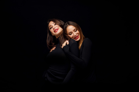 Beautiful girls twinsの写真素材