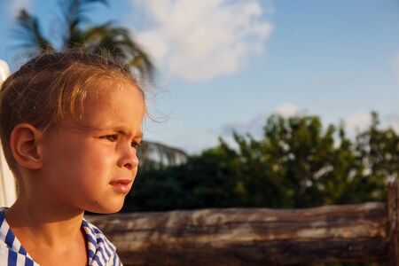 portrait of a small beautiful five-year-old boy
