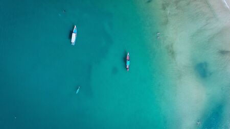 blue sea from a birds eye viewの写真素材