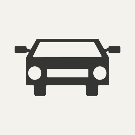 Flat in black and white mobile application carのイラスト素材