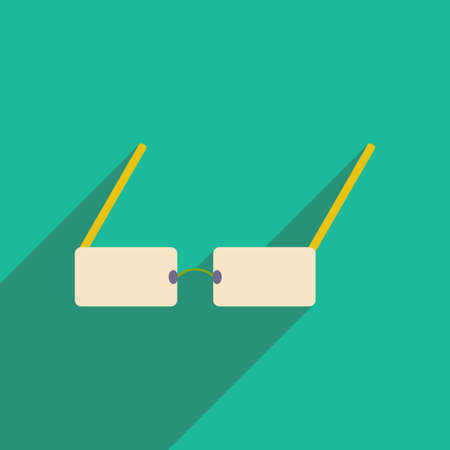 Flat with shadow icon and mobile applacation glassesのイラスト素材