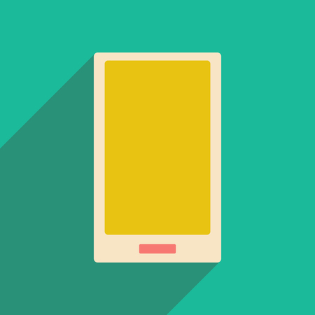 Flat with shadow icon and mobile applacation mobilephoneのイラスト素材