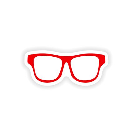 icon sticker realistic design on paper sunglassesのイラスト素材