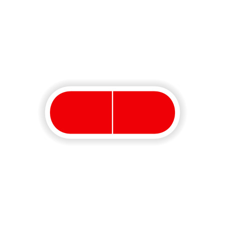 icon sticker realistic design on paper pillのイラスト素材