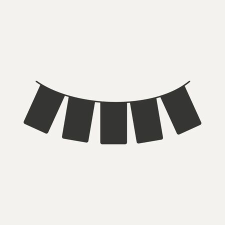 garland in black and whiteのイラスト素材